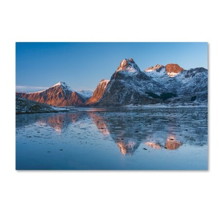 Trademark Fine Art Michael Blanchette Photography 'Sunset Peaks' Canvas Art, 12x19 ALI3830-C1219GG